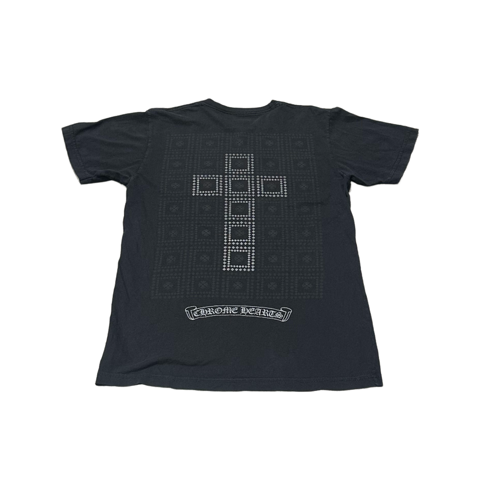 Chrome Hearts 'Black' Plus Cross Scroll Logo Tee