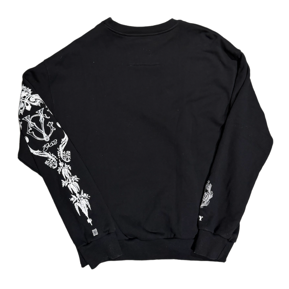 Givenchy 'Embroidered Logo' Black Crewneck