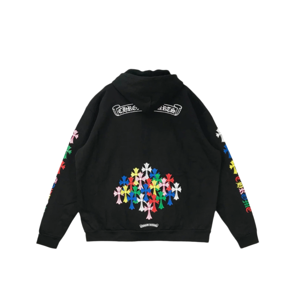 Chrome Hearts 'Scroll Cemetery' Multicolor Zip Up Hoodie