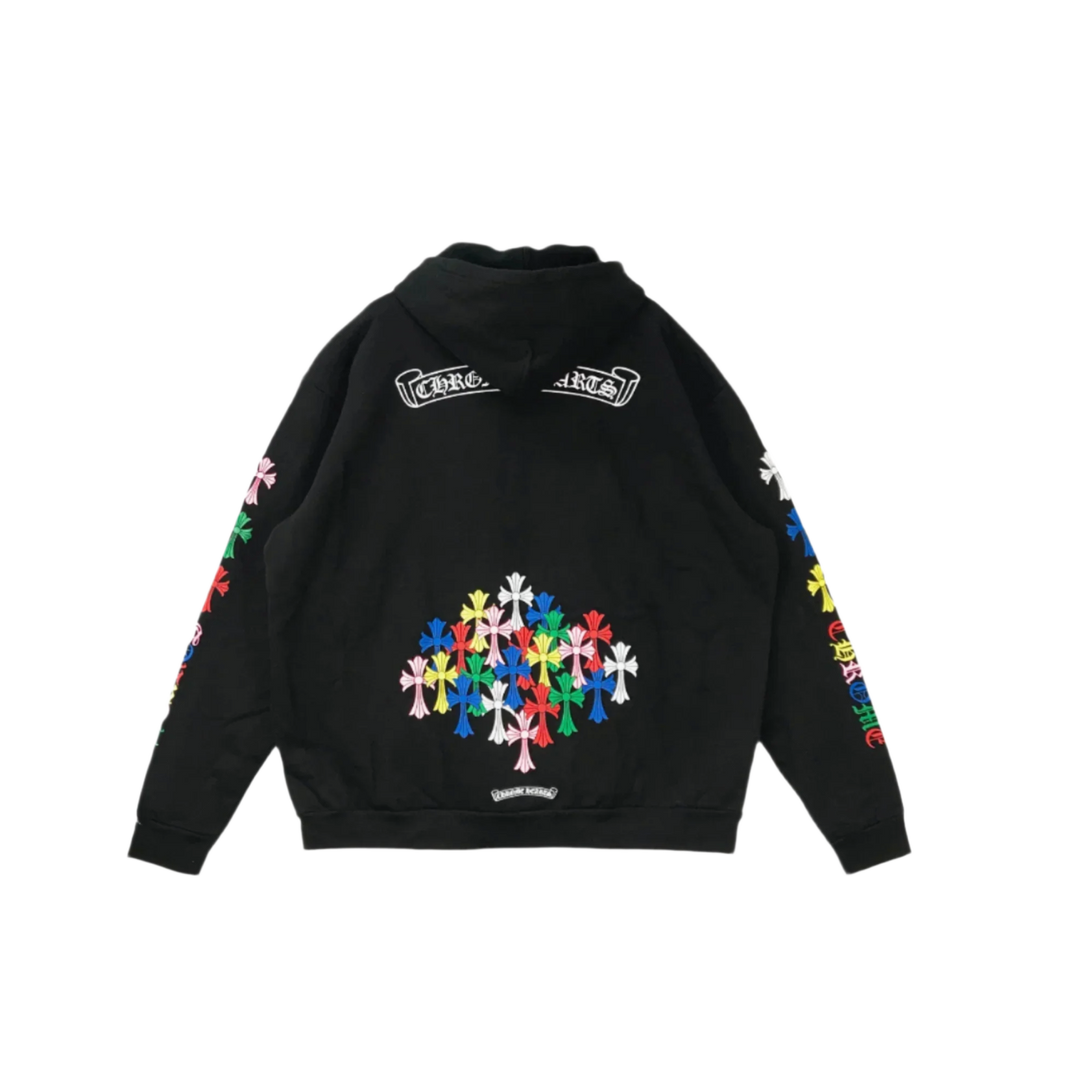 Chrome Hearts 'Scroll Cemetery' Multicolor Zip Up Hoodie
