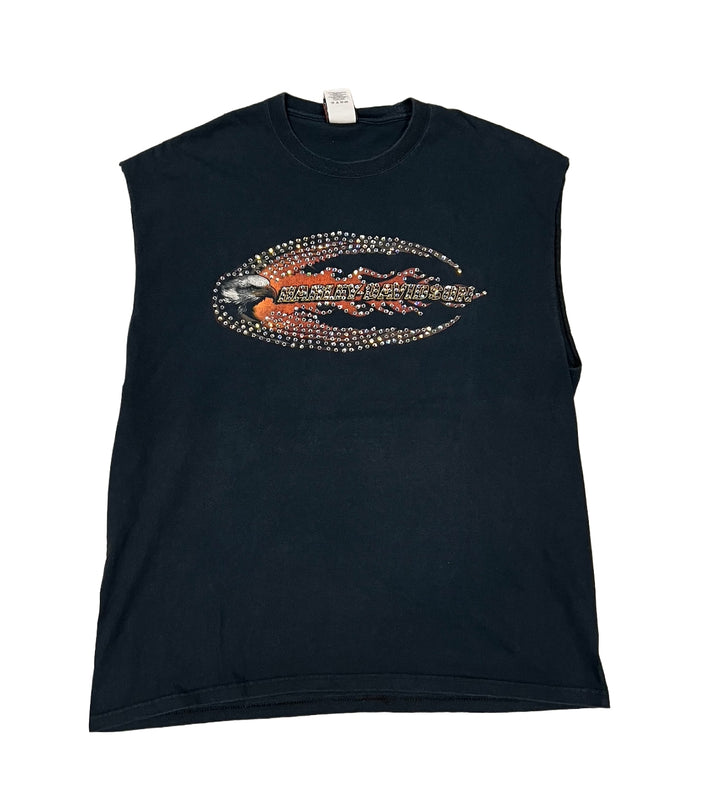 Harley Davidson 'Low Country' Rhinestone Vintage Cutoff