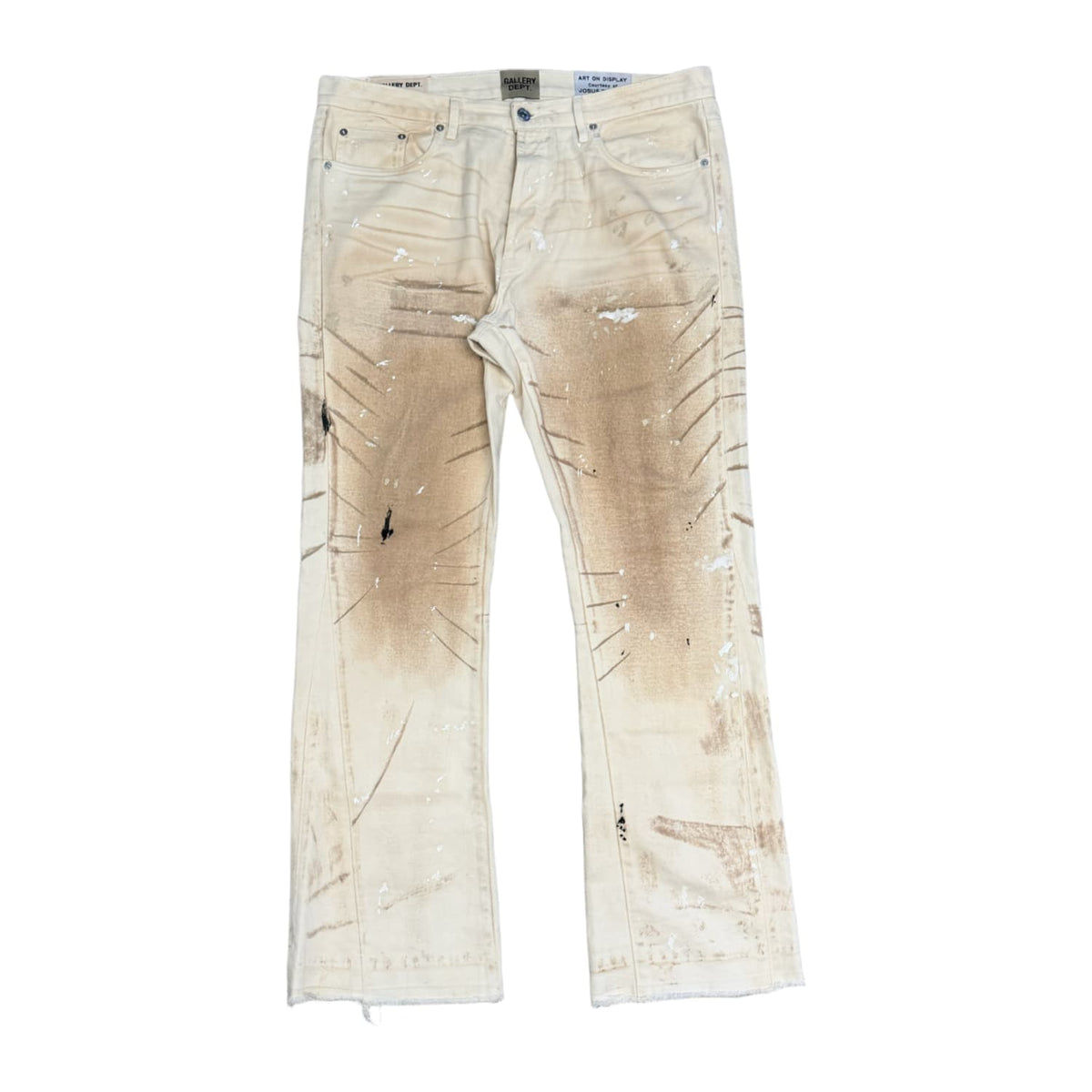 Gallery Dept 'Brown Wash' Cream Pants