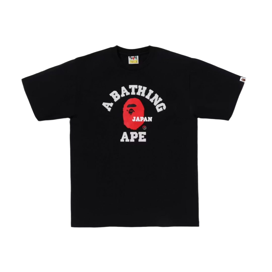 A Bathing Ape 'Black' Japan College Tee