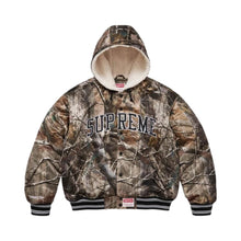 Supreme x Mitchell & Ness 'Realtree AP Camo' Lined Hooded Satin Varsity Jacket