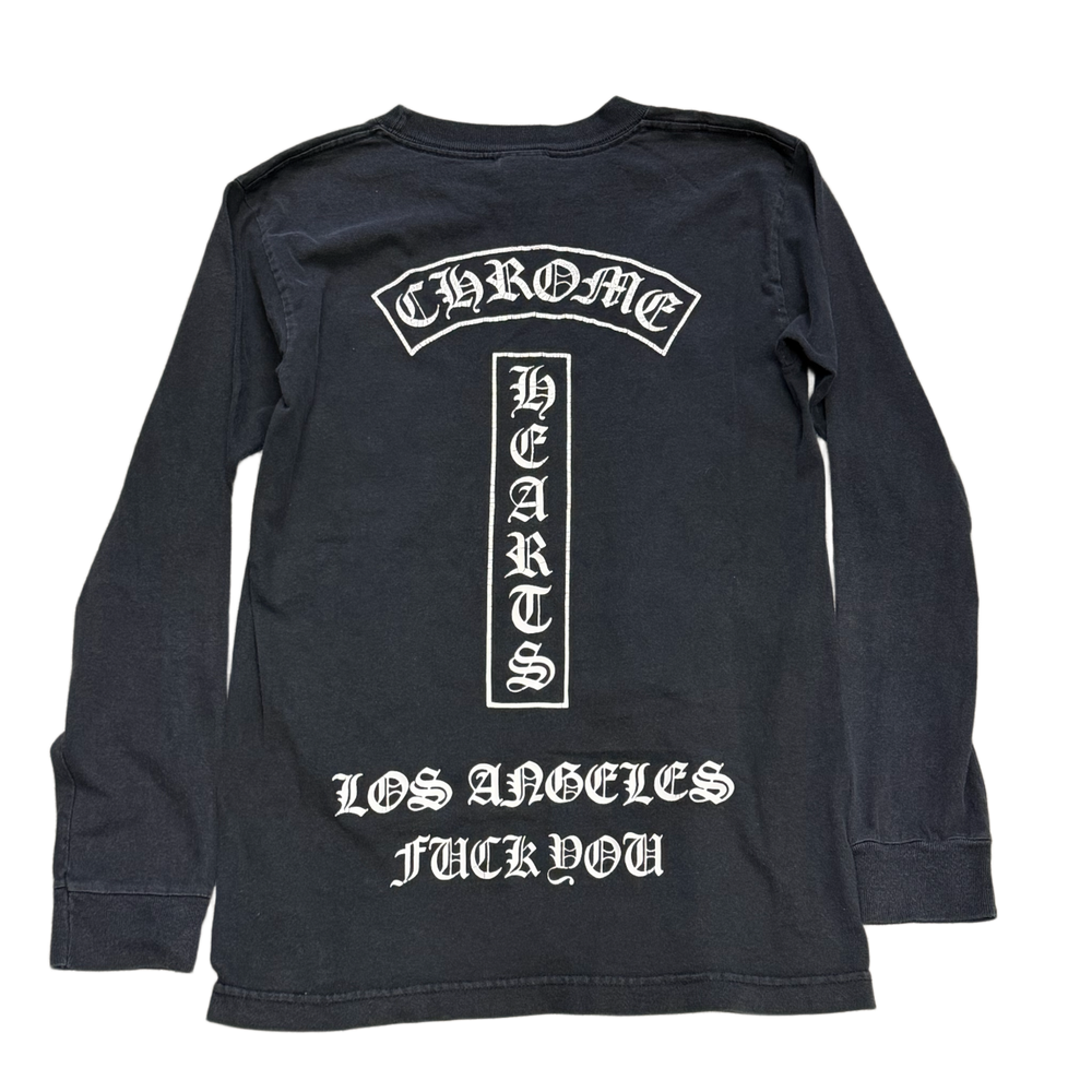 Chrome Hearts Vintage 'Horseshoe T-Bar Los Angeles Fuck You' Black Longsleeve
