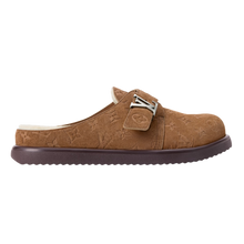 Louis Vuitton 'Khaki' Shearling Lined Mule