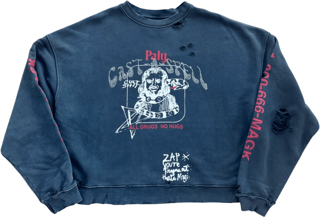 Paly 'Cast A Spell' Black Crewneck