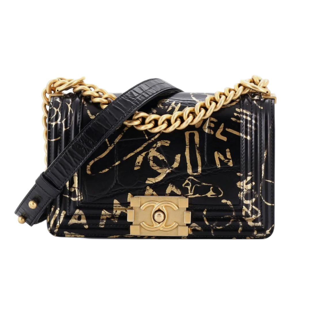 Chanel Boy Flap 'Graffiti' Black Bag