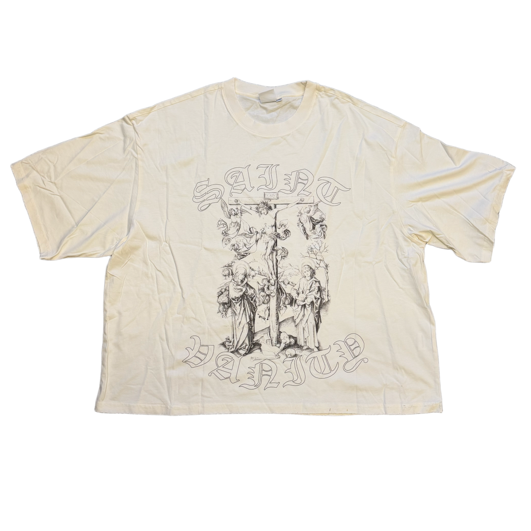 Saint Vanity 'Cream' Cross Tee