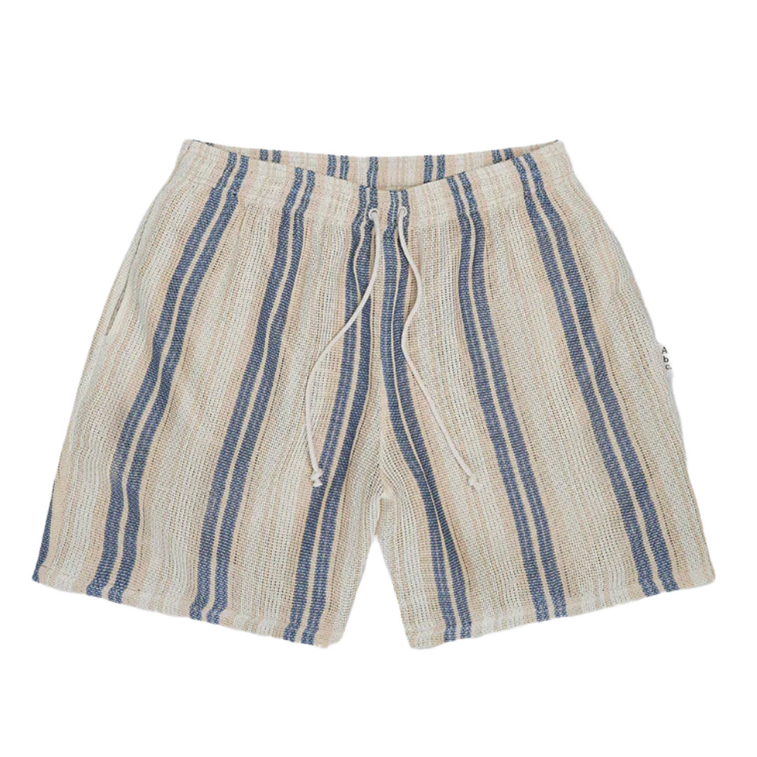 Advisory Board Crystals 'Cream & Blue' Knit Shorts