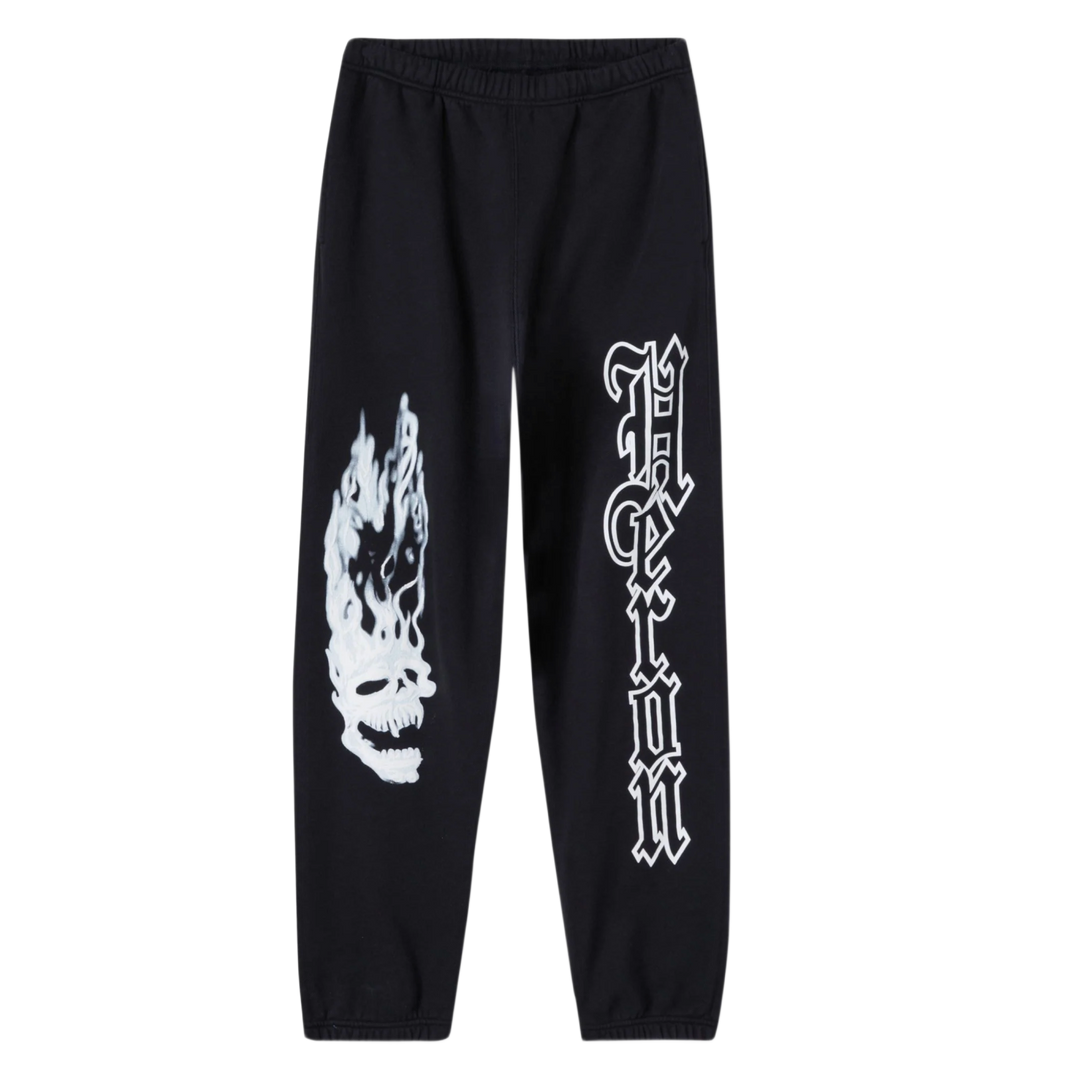 Heron Preston 'Black' Flaming Skulls Sweatpants