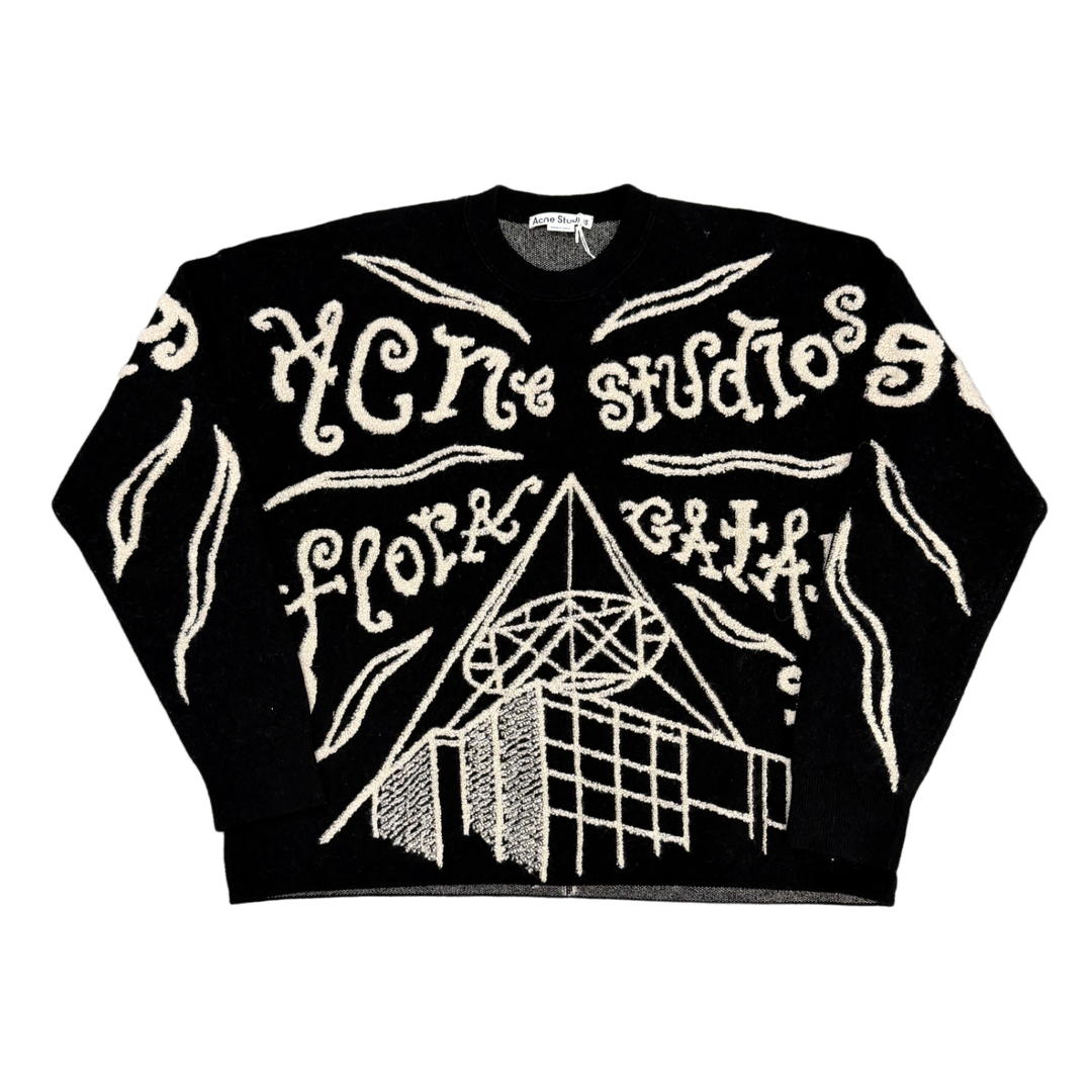Acne Studios 'Floragatan Logo' Black Crewneck