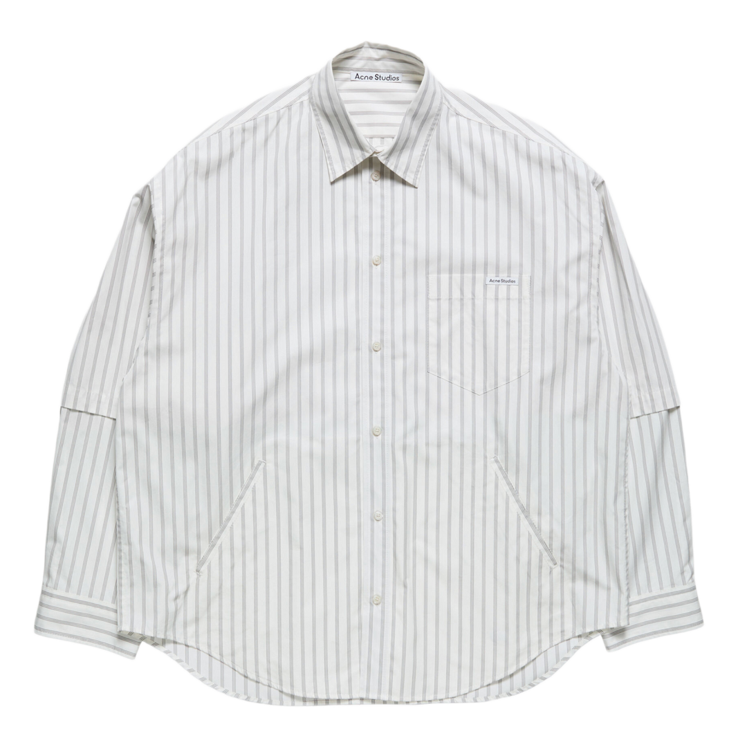 Acne Studios 'Grey Stripes' Double-Layered Button Shirt