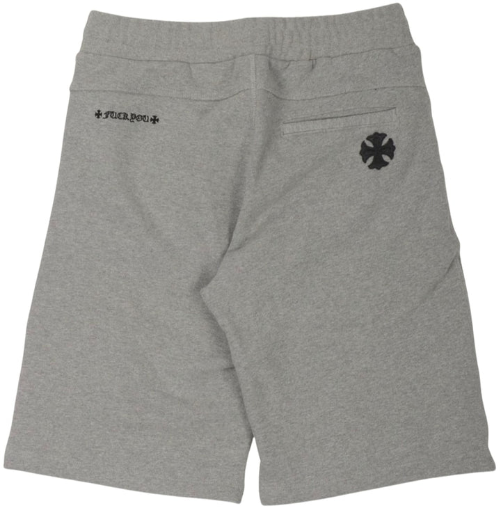 Chrome Hearts 'F*ck You' Dagger Zip Grey Shorts