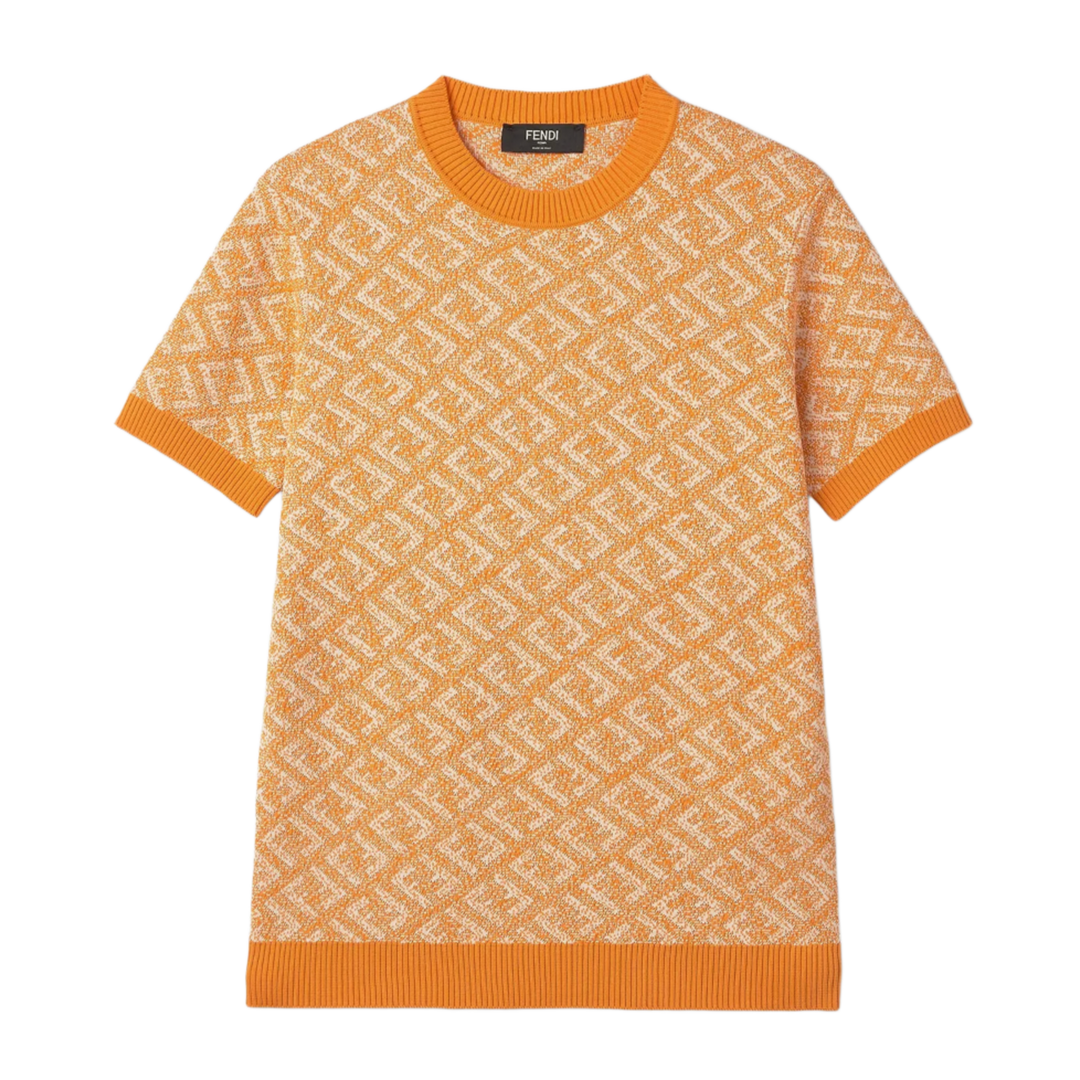 Fendi 'FF Logo' Orange Tee