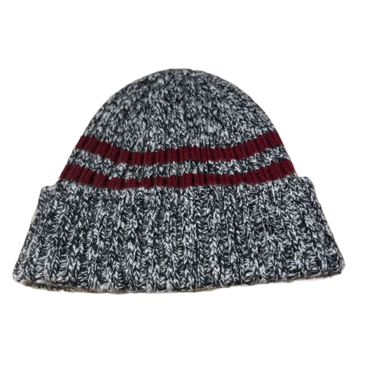 Chanel 'Maroon Stripe' Knit Beanie