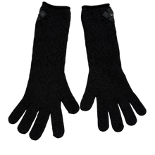 Chrome Hearts 'Cross Patch Silver Lace Long Gloves