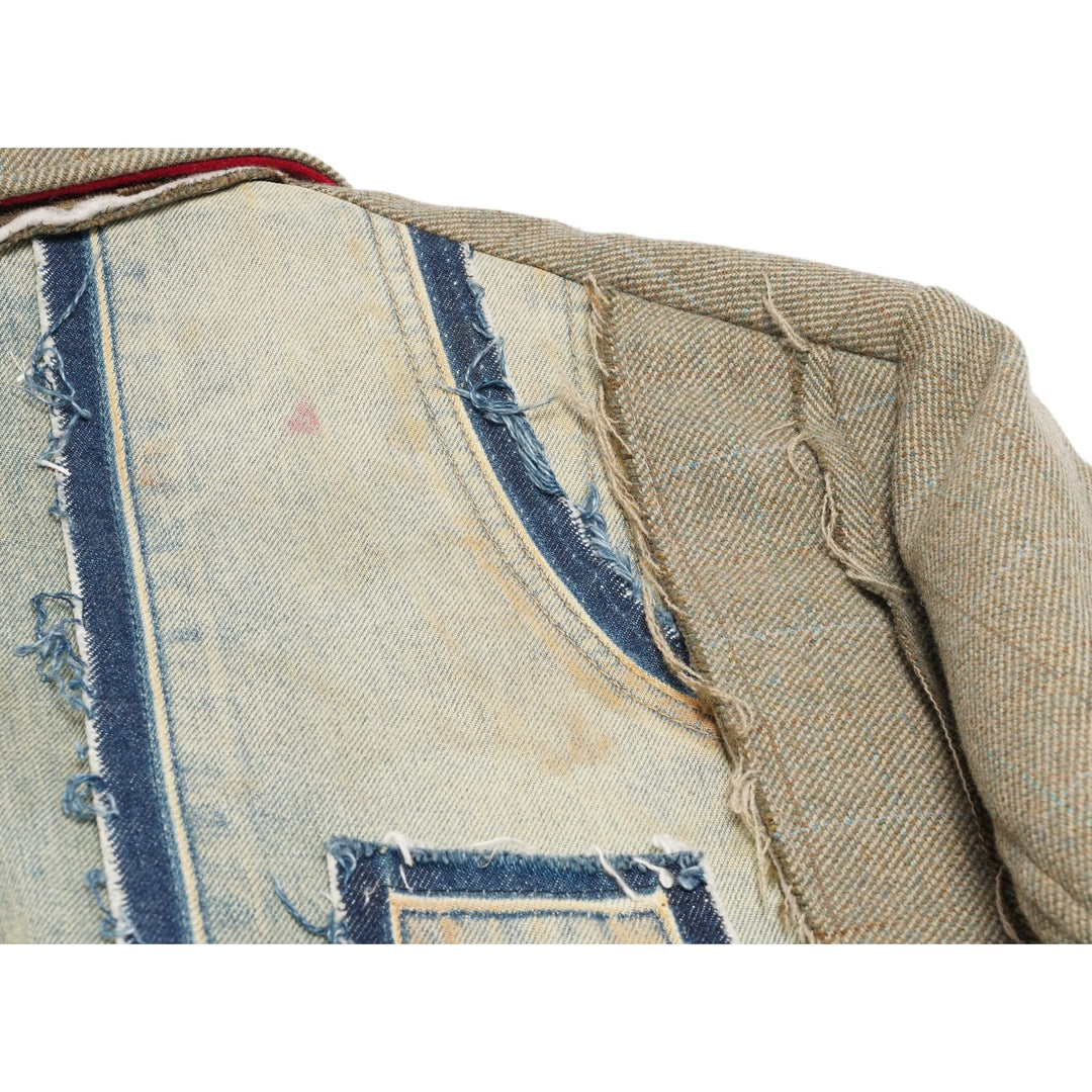 Maison Margiela 'Khaki'  Deconstructed Wool Jacket