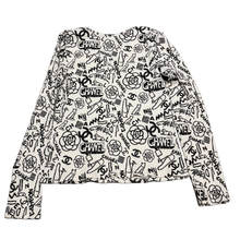Chanel 'Graffiti' Women's Ribbed  White Longsleeve