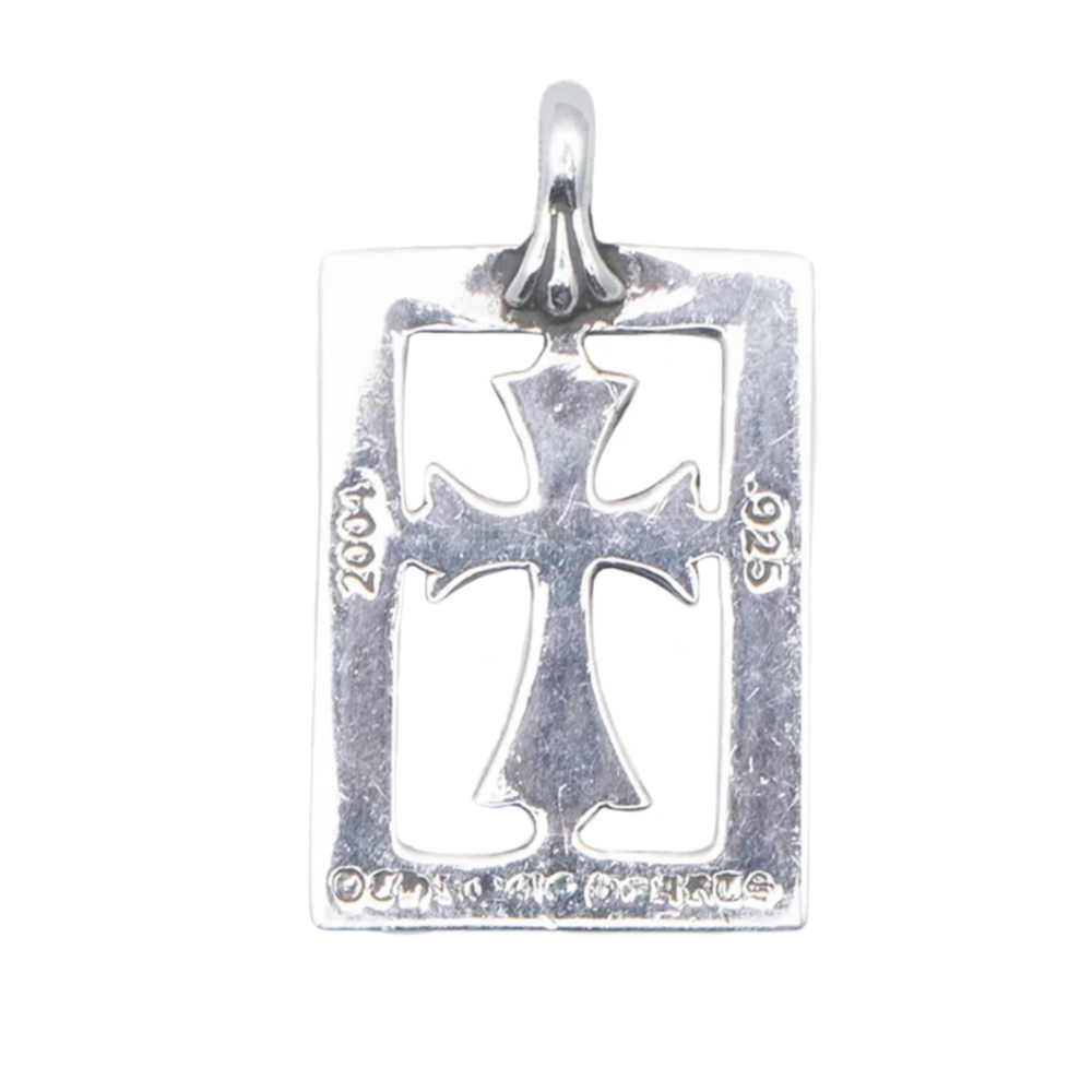 Chrome Hearts 'Silver' Frame Cross Pendant