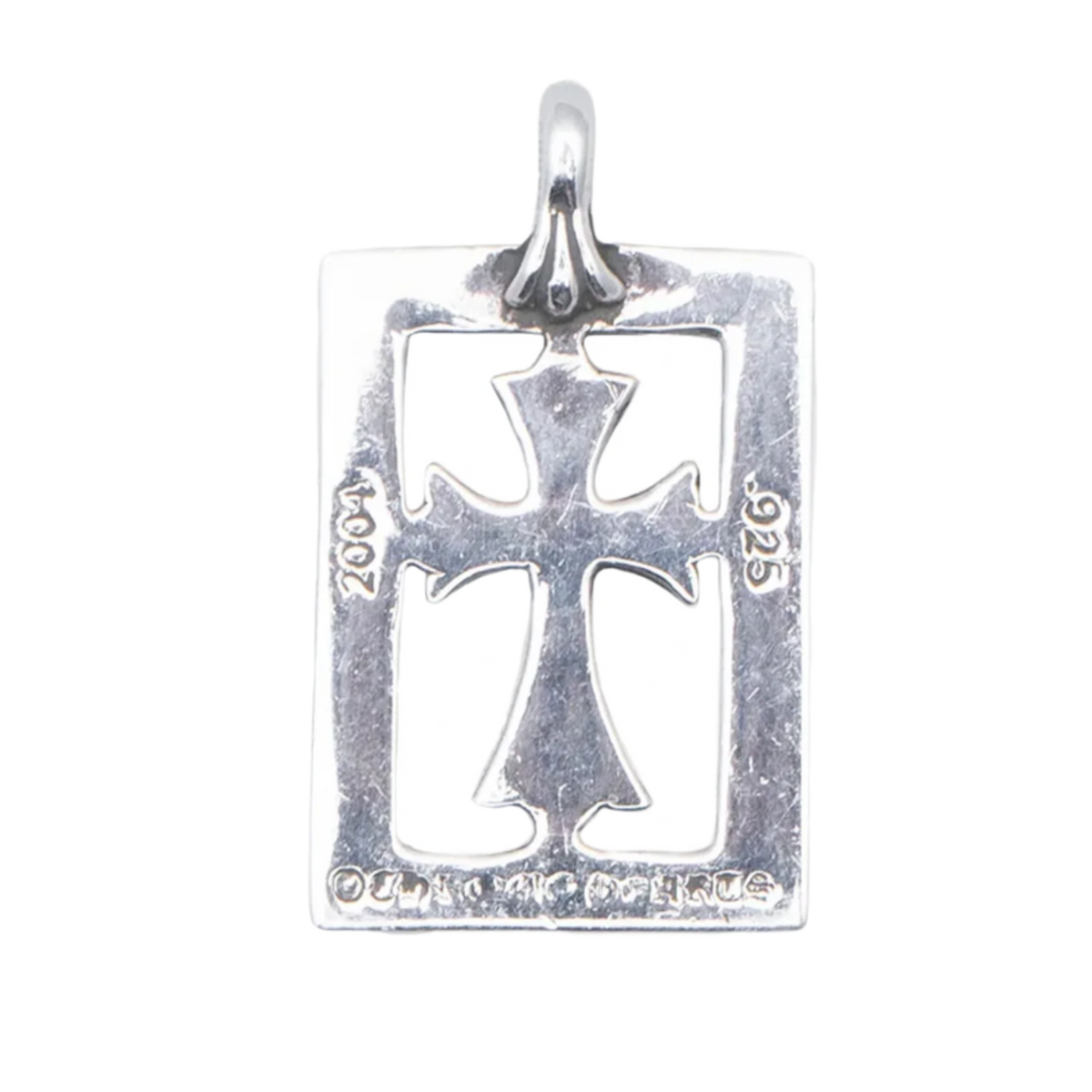 Chrome Hearts 'Silver' Frame Cross Pendant