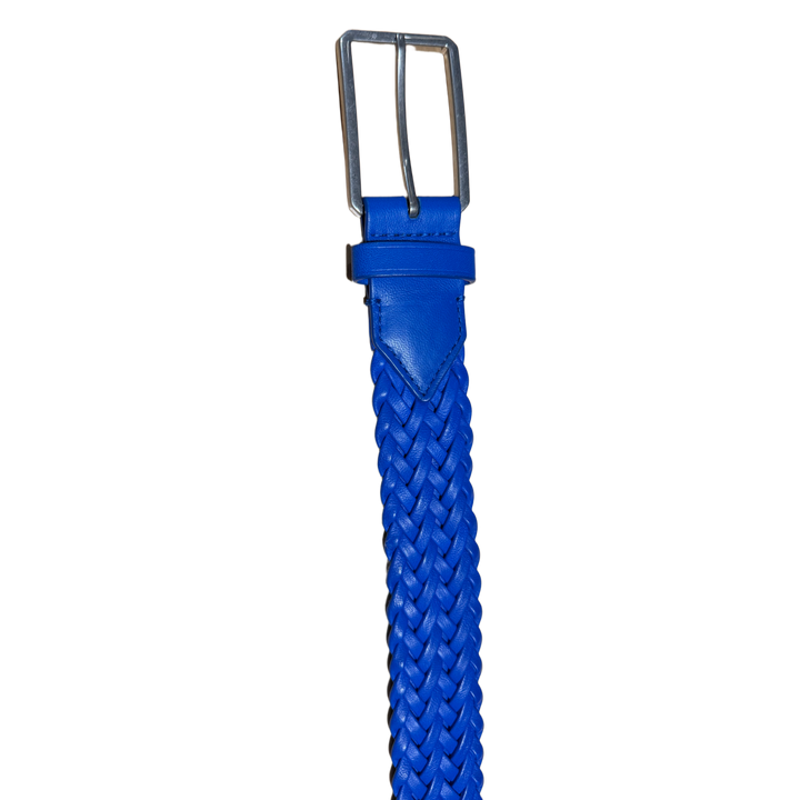 Bottega Veneta 'Blue' Woven Chevron Belt
