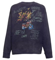 Maison Mihara Yasuhiro 'Supernova Mouse' Blue Crewneck