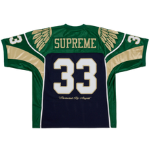Supreme 'Wings' Navy and Green Football Jersey