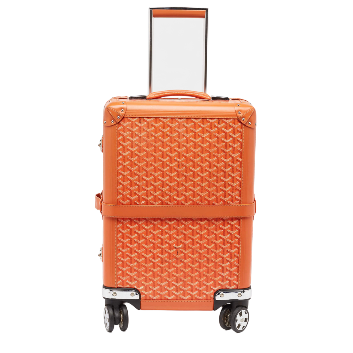 Goyard 'Orange' Goyardine Coated Canvas Bourget PM Trolley Case