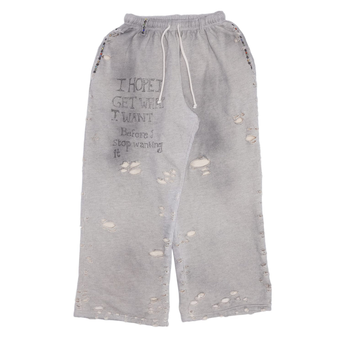 Satoshi Nakamoto 'Grey' Studded Sweatpants