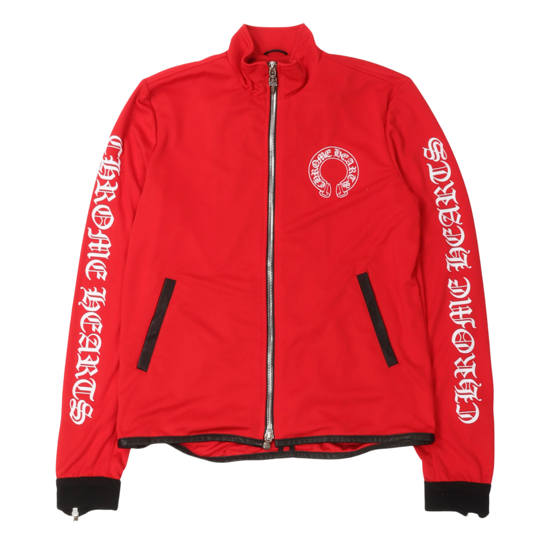 Chrome Hearts 'Red Horseshoe Logo' Zip Up Track Jacket