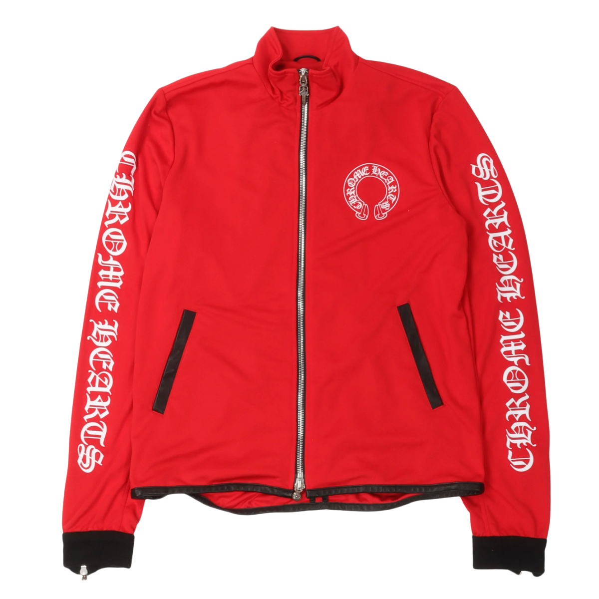 Chrome Hearts 'Red Horseshoe Logo' Zip Up Track Jacket