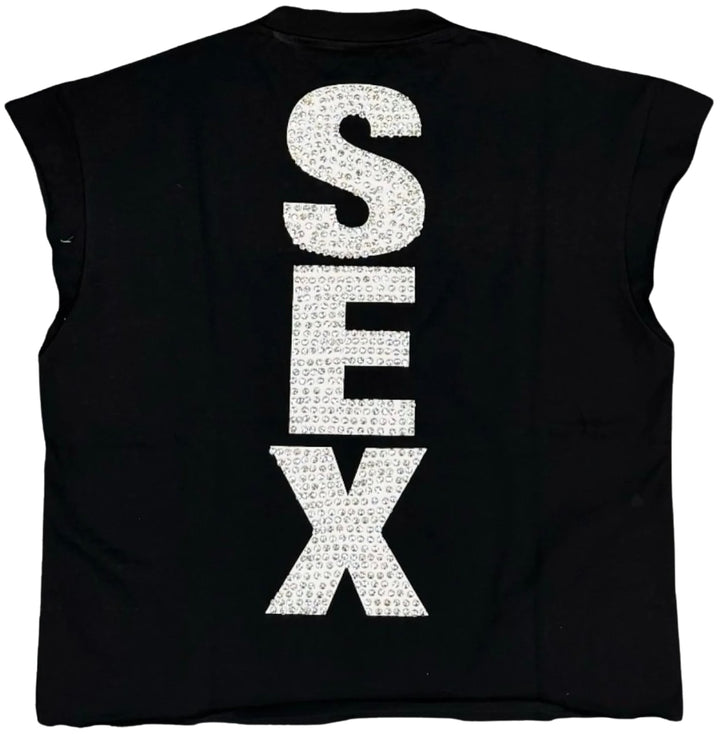 Matière De Dèsirs 'Madonna' Black Cutoff Tee