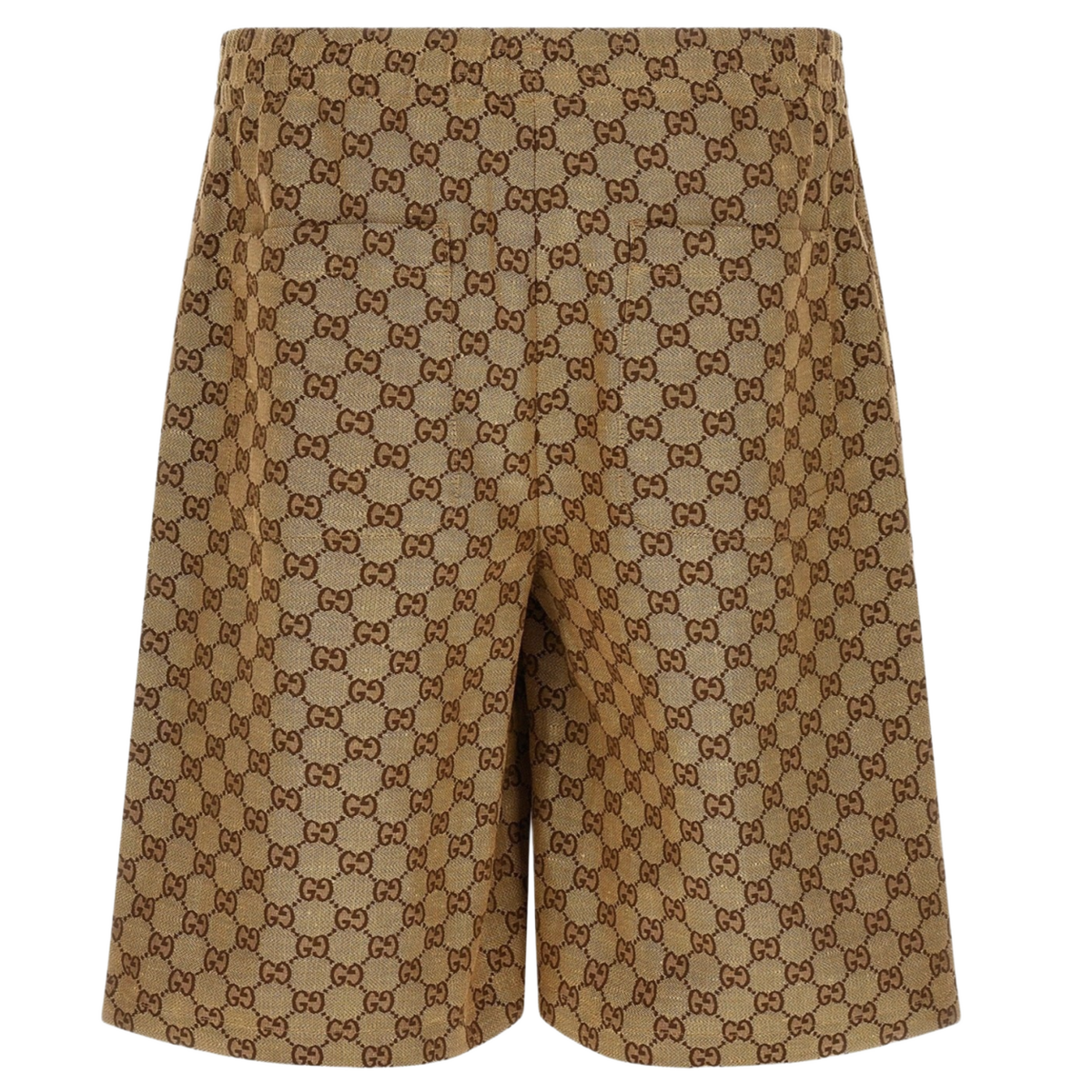 Gucci 'Tan' GG Linen Blend Shorts