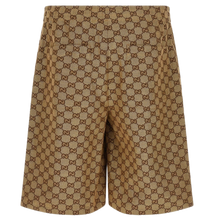 Gucci 'Tan' GG Linen Blend Shorts