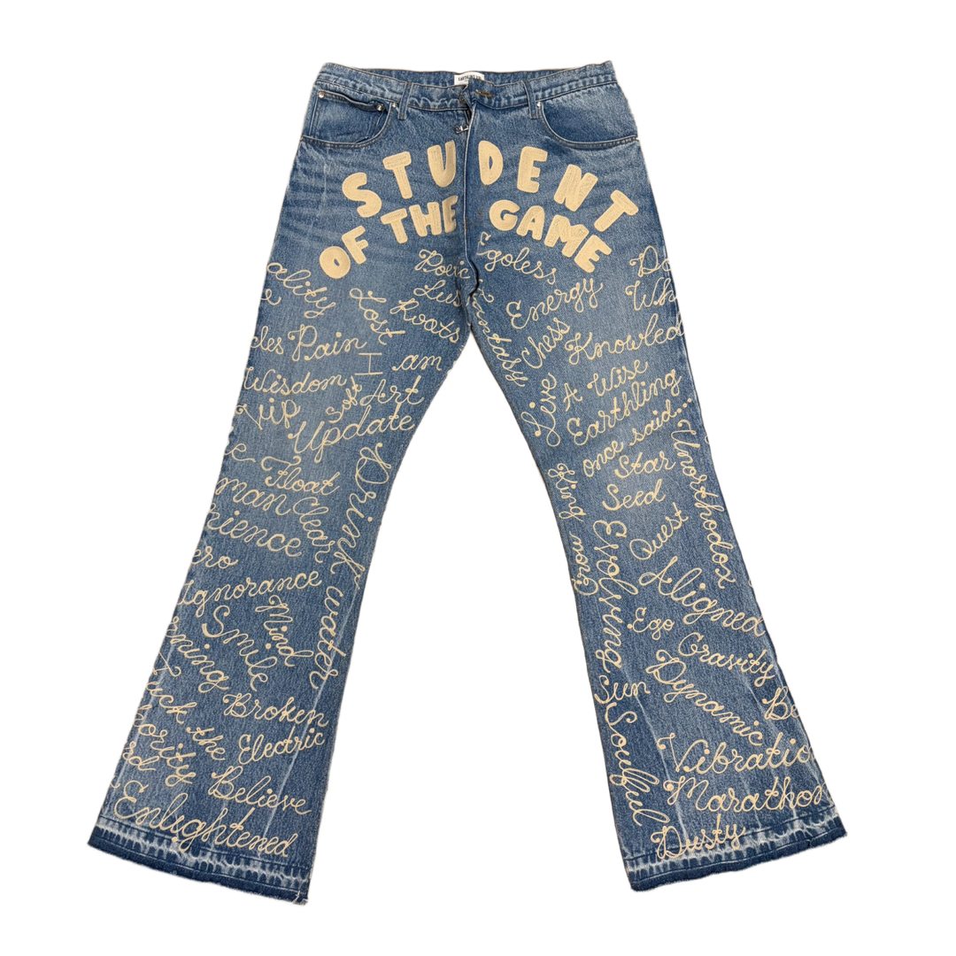 Earthling VIP 'Blue' Student of The Game Bootcut Jeans