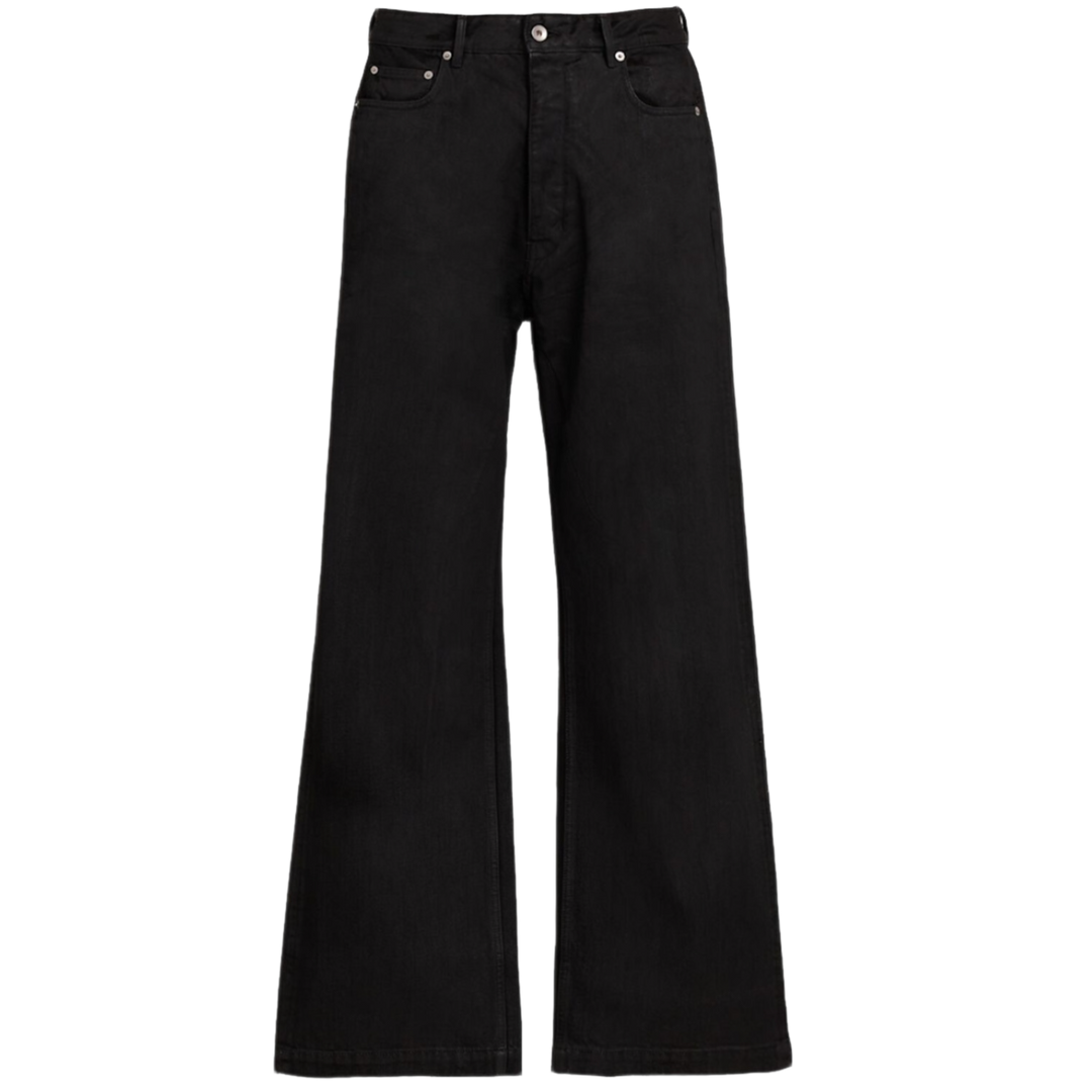 Rick Owens DRKSHDW 'Geth' Black Wax Jeans 