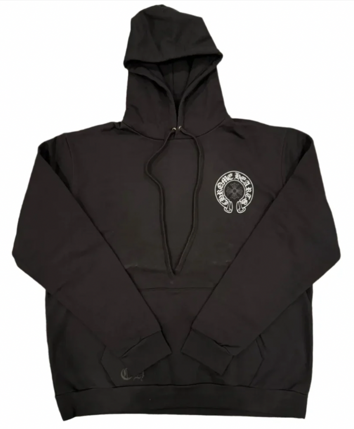 Chrome Hearts Las Vegas Exclusive 'Aniversary' Horseshoe Logo Black Hoodie
