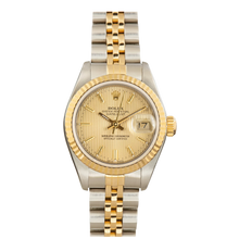 Rolex Lady Datejust 'Champagne Tapestry' 18k Two Tone Fluted Jubilee Watch 26 69173