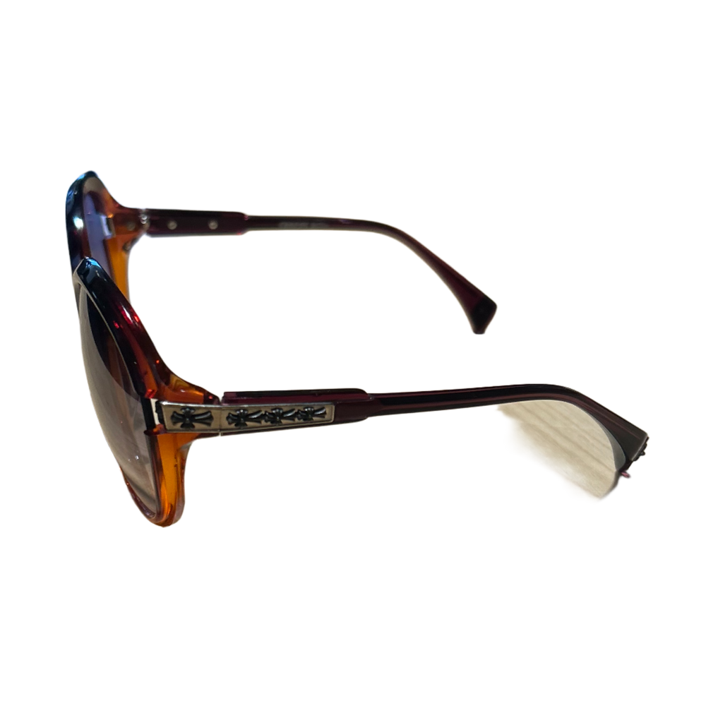 Chrome Hearts Cows Tear Amber Sunglasses