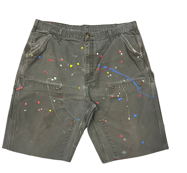 Carhartt 'Paint Splatter' Olive Shorts