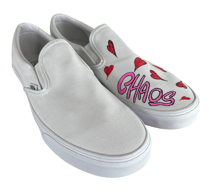 Matty Boy x Vans 'Chaos' White Slip-on Sneakers