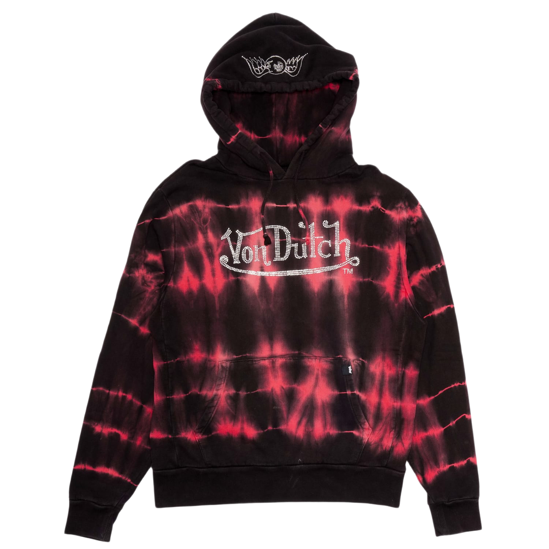Von Dutch 'Tie Dye' Red Hoodie