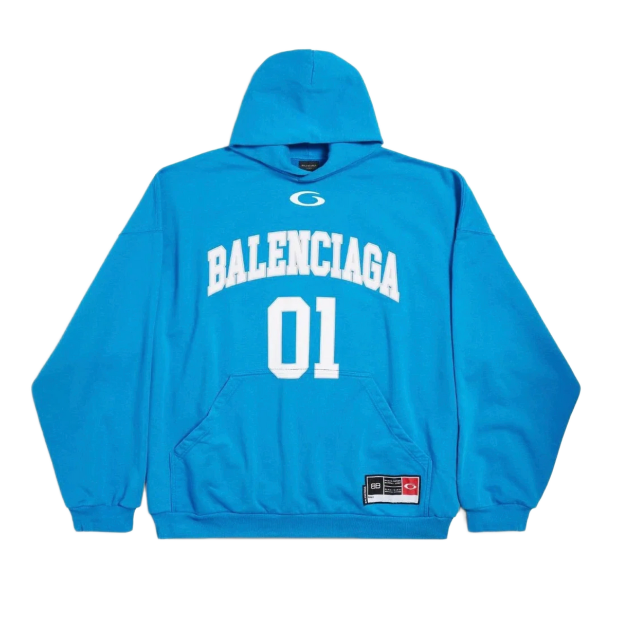 Balenciaga 'Basketball' Blue Oversized Hoodie