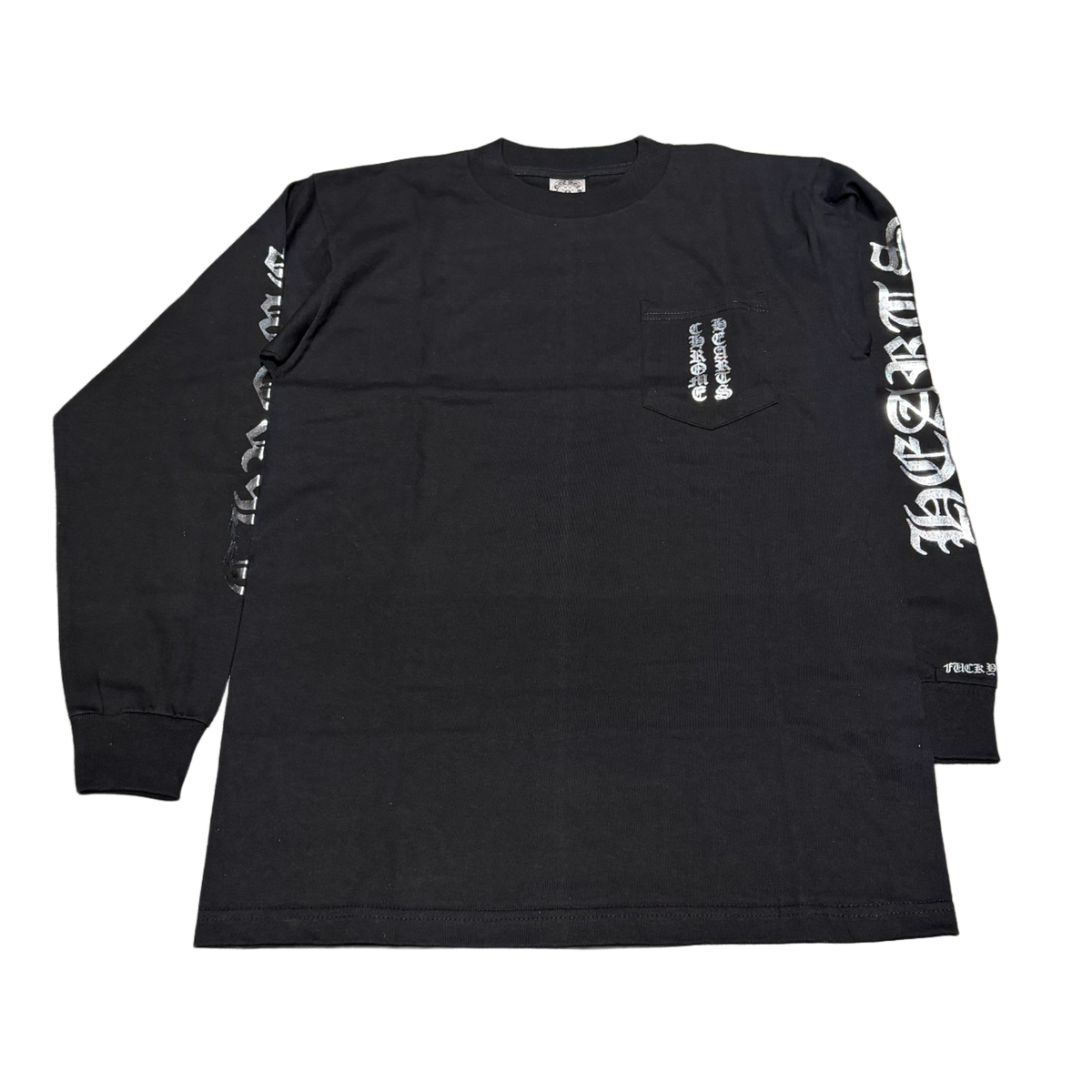 Chrome Hearts Vintage 'Vertical Logo Foil Scroll' Black Longsleeve