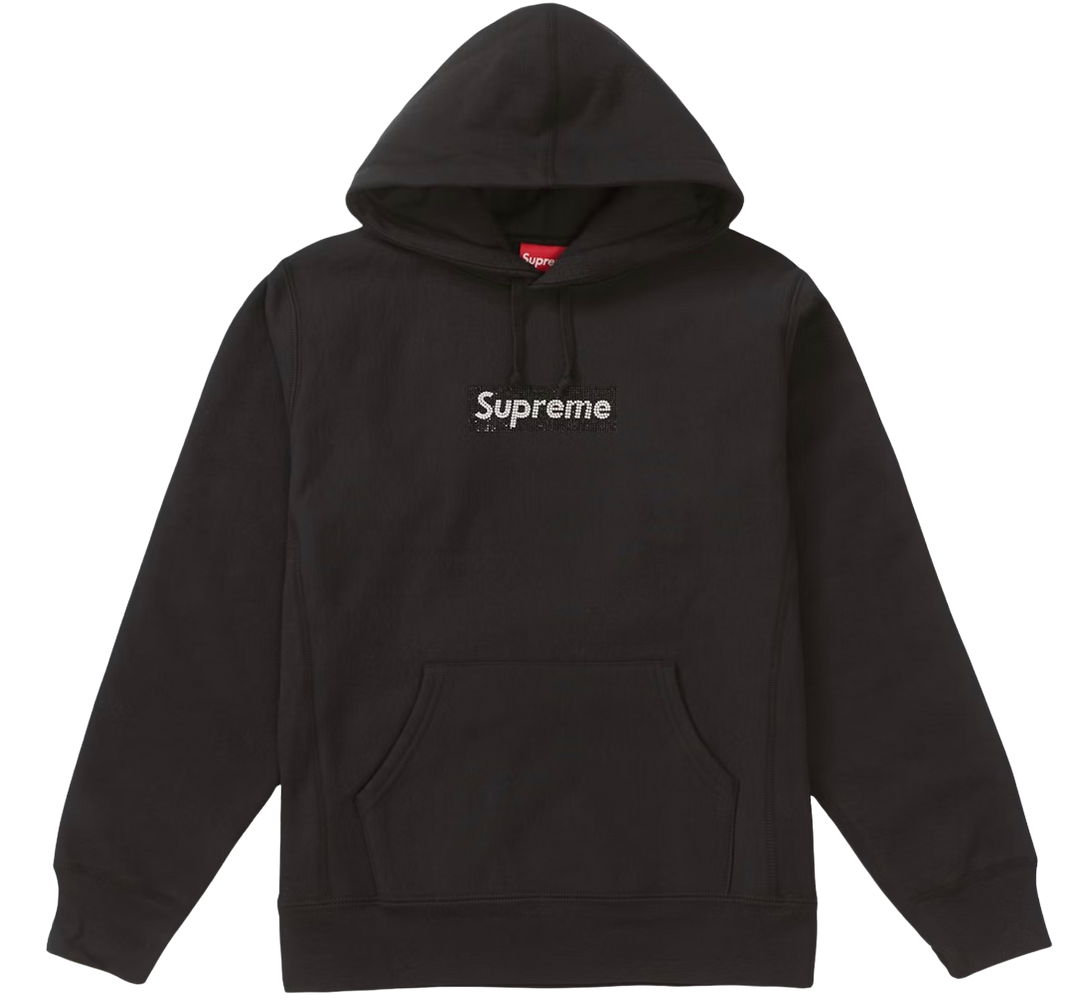 Supreme x Swarovski 'Box Logo' Black Hoodie