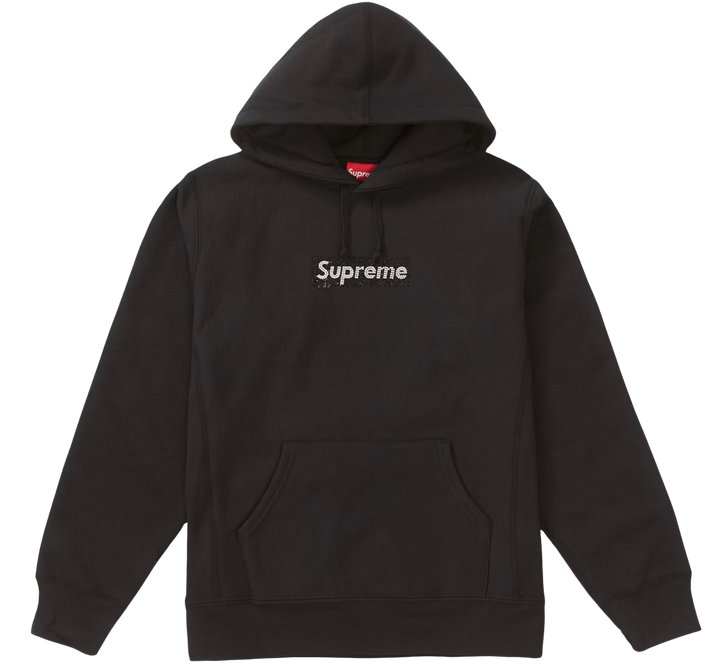 Supreme x Swarovski 'Box Logo' Black Hoodie