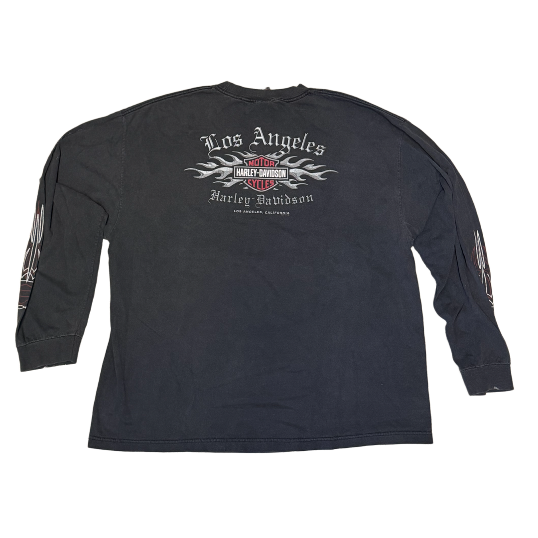 Harley Davidson 'Los Angeles' Black Longsleeve Tee