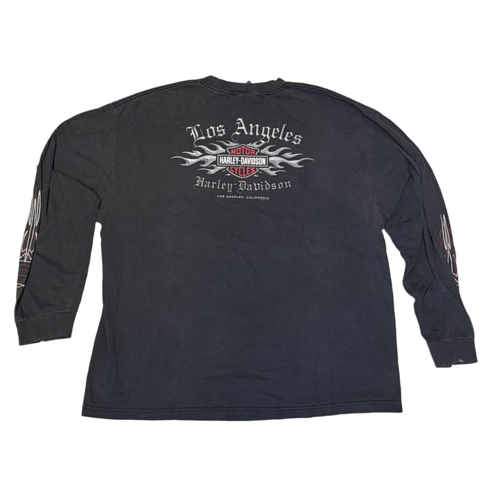 Harley Davidson 'Los Angeles' Black Longsleeve Tee