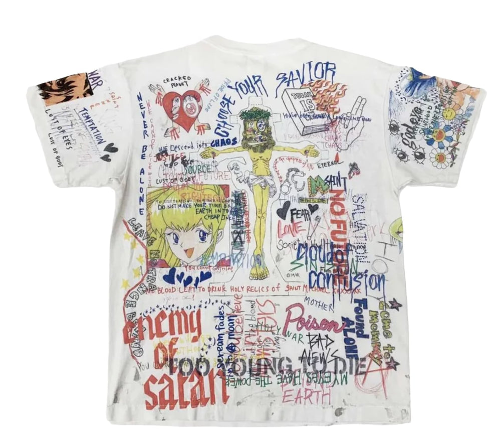 Takashi Murakami x SAINT Michael Graphic Tee White